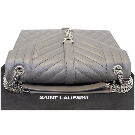 ysl envelope bag gray|YSL black bag with chain.